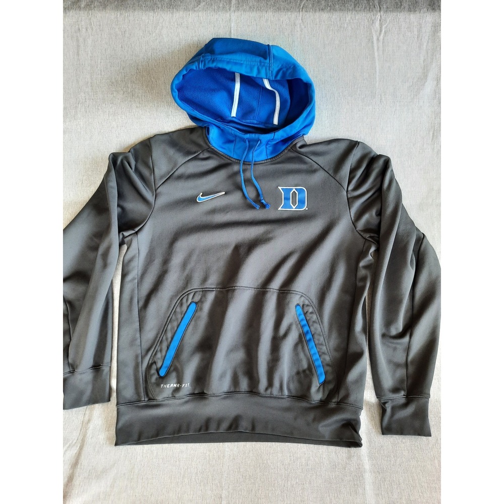 Nike Elite Therma-Fit Elite Mens Medium Duke Blue Fleece Lined Drawstring Hoody